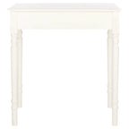 Bureau classique 1 tiroir avec pieds tournés et plateau marron foncé