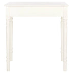 Bureau classique 1 tiroir avec pieds tournés et plateau marron foncé