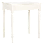 Bureau classique 1 tiroir avec pieds tournés et plateau marron foncé