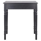 Bureau classique 1 tiroir avec pieds tournés et plateau marron foncé