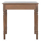 Bureau classique 1 tiroir avec pieds tournés et plateau marron foncé