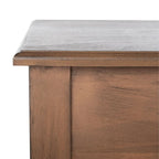 Bureau classique 1 tiroir avec pieds tournés et plateau marron foncé