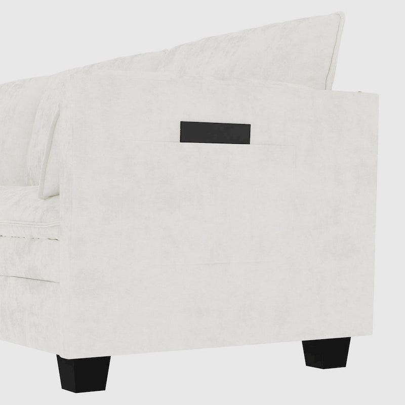 Fauteuil d'appoint pivotant à 360° en tissu bouclette de 32 pouces, entièrement assemblé