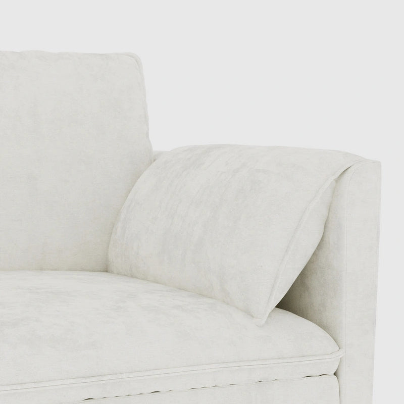 Fauteuil d'appoint pivotant à 360° en tissu bouclette de 32 pouces, entièrement assemblé
