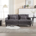 Causeuse moderne en tissu chenille, canapé causeuse rembourré à 2 places