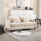 Causeuse moderne en tissu chenille, canapé causeuse rembourré à 2 places