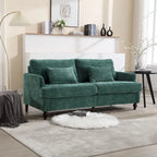 Causeuse moderne en tissu chenille, canapé causeuse rembourré à 2 places