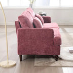 Causeuse moderne en tissu chenille, canapé causeuse rembourré à 2 places