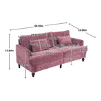 Causeuse moderne en tissu chenille, canapé causeuse rembourré à 2 places