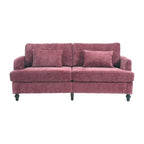 Causeuse moderne en tissu chenille, canapé causeuse rembourré à 2 places