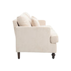 Causeuse moderne en tissu chenille, canapé causeuse rembourré à 2 places