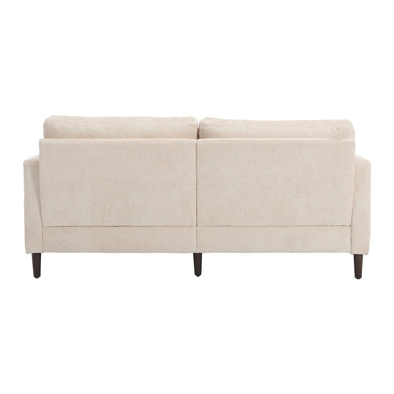 Causeuse moderne en tissu chenille, canapé causeuse rembourré à 2 places