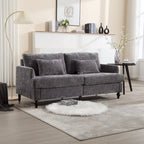 Causeuse moderne en tissu chenille, canapé causeuse rembourré à 2 places