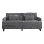 Causeuse moderne en tissu chenille, canapé causeuse rembourré à 2 places