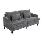 Causeuse moderne en tissu chenille, canapé causeuse rembourré à 2 places