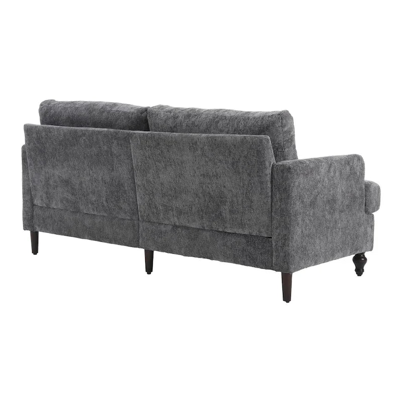 Causeuse moderne en tissu chenille, canapé causeuse rembourré à 2 places