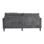 Causeuse moderne en tissu chenille, canapé causeuse rembourré à 2 places