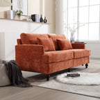 Causeuse moderne en tissu chenille, canapé causeuse rembourré à 2 places