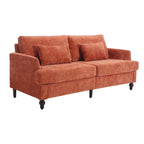 Causeuse moderne en tissu chenille, canapé causeuse rembourré à 2 places