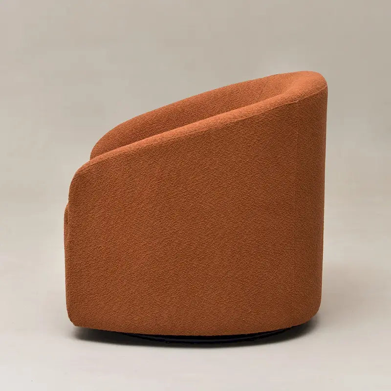 Fauteuil d'appoint pivotant à 360° en tissu bouclette de 32 pouces, entièrement assemblé