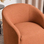 Fauteuil d'appoint pivotant à 360° en tissu bouclette de 32 pouces, entièrement assemblé