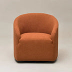 Fauteuil d'appoint pivotant à 360° en tissu bouclette de 32 pouces, entièrement assemblé