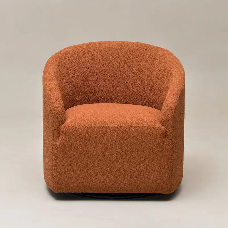Fauteuil d'appoint pivotant à 360° en tissu bouclette de 32 pouces, entièrement assemblé