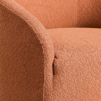 Fauteuil d'appoint pivotant à 360° en tissu bouclette de 32 pouces, entièrement assemblé