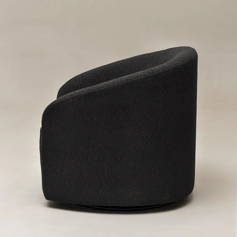 Fauteuil d'appoint pivotant à 360° en tissu bouclette de 32 pouces, entièrement assemblé