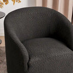 Fauteuil d'appoint pivotant à 360° en tissu bouclette de 32 pouces, entièrement assemblé
