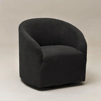 Fauteuil d'appoint pivotant à 360° en tissu bouclette de 32 pouces, entièrement assemblé