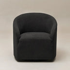 Fauteuil d'appoint pivotant à 360° en tissu bouclette de 32 pouces, entièrement assemblé
