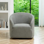 Fauteuil d'appoint pivotant à 360° en tissu bouclette de 32 pouces, entièrement assemblé