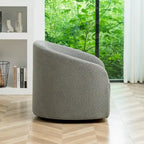 Fauteuil d'appoint pivotant à 360° en tissu bouclette de 32 pouces, entièrement assemblé