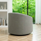 Fauteuil d'appoint pivotant à 360° en tissu bouclette de 32 pouces, entièrement assemblé