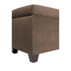 Banc de rangement pour chaussures 10 boutons capitonné en lin avec vérin hydraulique, fabriqué aux États-Unis