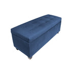 Banc de rangement pour chaussures 10 boutons capitonné en lin avec vérin hydraulique, fabriqué aux États-Unis