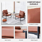 Lot de 2 fauteuils d'appoint modernes en velours avec cadre en acier, capacité de 136 kg