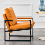 Lot de 2 fauteuils d'appoint modernes en velours avec cadre en acier, capacité de 136 kg