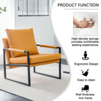 Lot de 2 fauteuils d'appoint modernes en velours avec cadre en acier, capacité de 136 kg