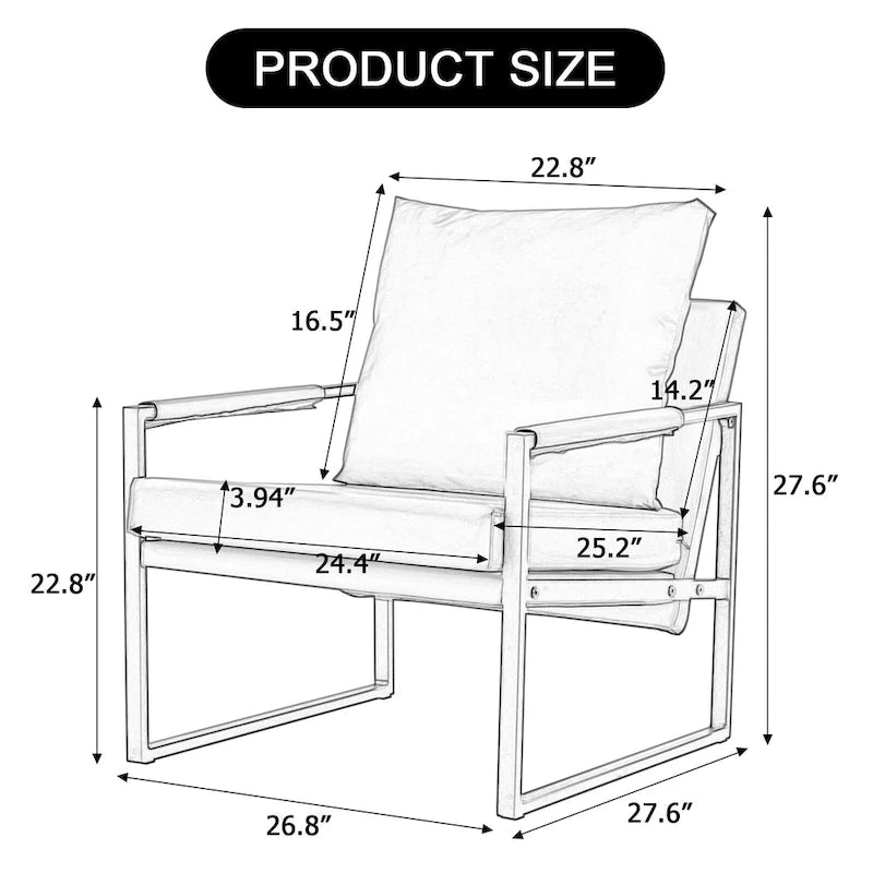 Lot de 2 fauteuils d'appoint modernes en velours avec cadre en acier, capacité de 136 kg