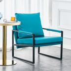 Lot de 2 fauteuils d'appoint modernes en velours avec cadre en acier, capacité de 136 kg