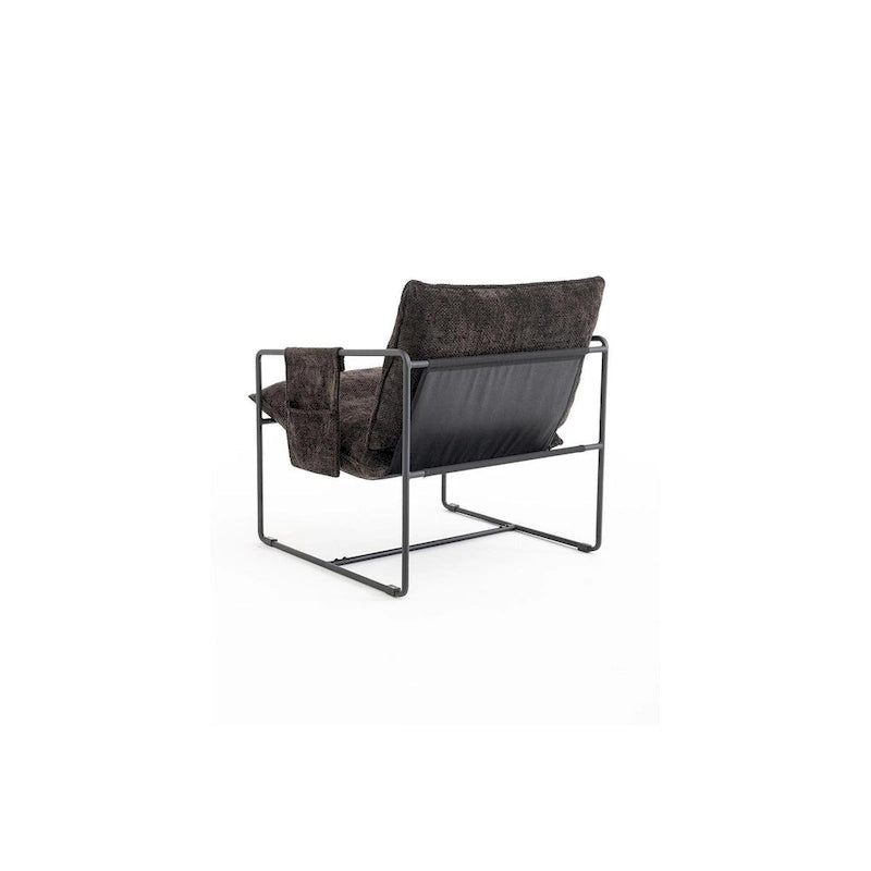 Lot de 2 fauteuils d'appoint modernes en velours avec cadre en acier, capacité de 136 kg