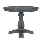 Table à manger extensible en bois avec base en bois d'hévéa, peut accueillir jusqu'à 6 personnes, capacité de 136 kg