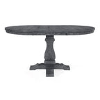 Table à manger extensible en bois avec base en bois d'hévéa, peut accueillir jusqu'à 6 personnes, capacité de 136 kg