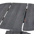 Table à manger extensible en bois avec base en bois d'hévéa, peut accueillir jusqu'à 6 personnes, capacité de 136 kg