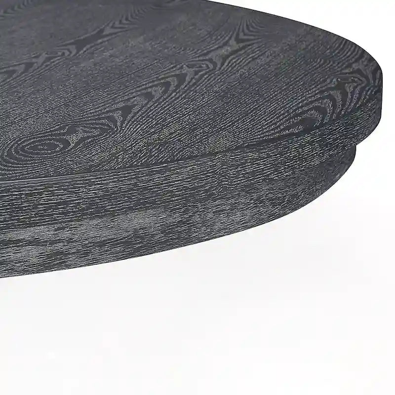 Table à manger extensible en bois avec base en bois d'hévéa, peut accueillir jusqu'à 6 personnes, capacité de 136 kg