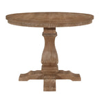 Table à manger extensible en bois avec base en bois d'hévéa, peut accueillir jusqu'à 6 personnes, capacité de 136 kg