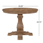 Table à manger extensible en bois avec base en bois d'hévéa, peut accueillir jusqu'à 6 personnes, capacité de 136 kg