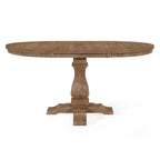 Table à manger extensible en bois avec base en bois d'hévéa, peut accueillir jusqu'à 6 personnes, capacité de 136 kg